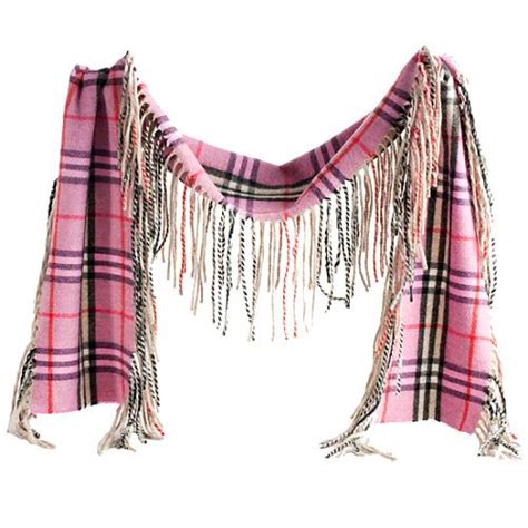 burberry 100 cashmere nova check happy fringe scarf|Burberry cashmere happy scarf.